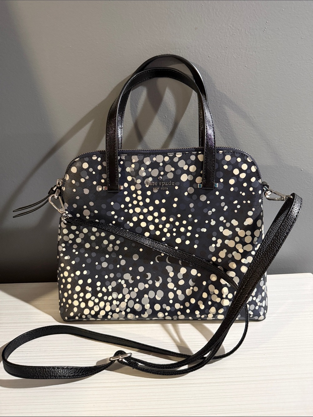 Kate Spade New York Maise Soiree Dot Medium Dome Satchel - Picture 1 of 8
